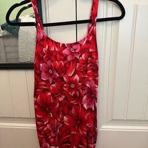 Aqua Blu Red Floral Camisole